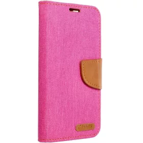   Samsung Galaxy S23 SM-S911, Oldalra nyíló tok, stand, Canvas Book, rózsaszín