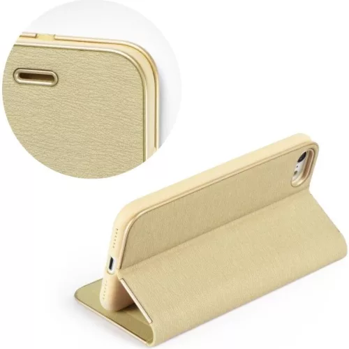Samsung Galaxy A34 5G SM-A346B, Oldalra nyíló tok, stand, Luna Book, arany