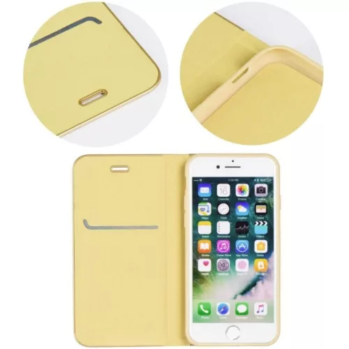 Samsung Galaxy A34 5G SM-A346B, Oldalra nyíló tok, stand, Luna Book, arany