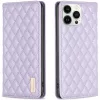 Samsung Galaxy A73 5G SM-A736B, Oldalra nyíló tok, stand, kártyatartóval, 3D rombusz minta, Wooze Pillow, lila
