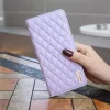 Samsung Galaxy M13 4G SM-M135F, Oldalra nyíló tok, stand, kártyatartóval, 3D rombusz minta, Wooze Pillow, lila