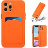 Samsung Galaxy A24 4G SM-A245F, Szilikon tok, kártyatartóval, Wooze Card Slot, narancssárga