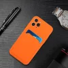 Samsung Galaxy A24 4G SM-A245F, Szilikon tok, kártyatartóval, Wooze Card Slot, narancssárga