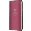 Apple iPhone 15 Pro Max, Oldalra nyíló tok, hívás mutatóval, Smart View Cover, vörösarany (utángyártott)