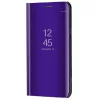 Apple iPhone 15 Plus, Oldalra nyíló tok, hívás mutatóval, Smart View Cover, lila (utángyártott)