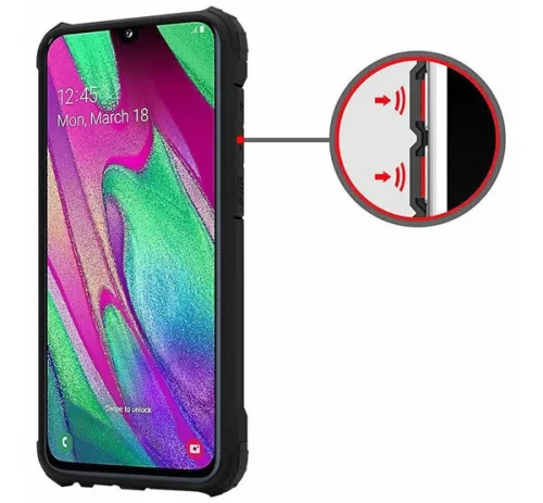 Forcell Armor hátlap tok Samsung A405 Galaxy A40, fekete