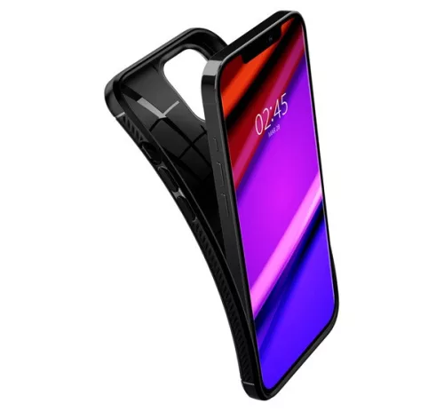 Spigen Rugged Armor Apple iPhone 12 / 12 Pro tok, Matte Black, fekete