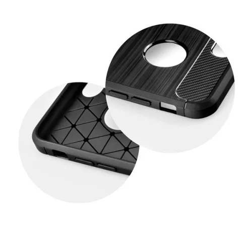 Forcell Carbon hátlap tok Apple iPhone 12 mini, fekete