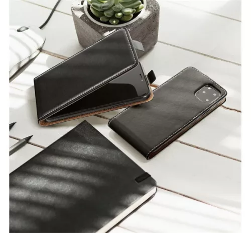 Flip tok szilikon belsővel Samsung G780 Galaxy S20 FE, fekete