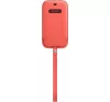 Apple iPhone 12/12 Pro MagSafe-rögzítésű bebújtatós bőr tok, pink citrus