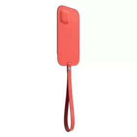   Apple iPhone 12 Pro Max MagSafe-rögzítésű bebújtatós bőr tok, pink citrus