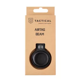 Tactical Apple AirTag bőr kulcstartó, fekete