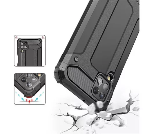 Forcell Armor hátlap tok, Samsung Galaxy A22 5G, fekete