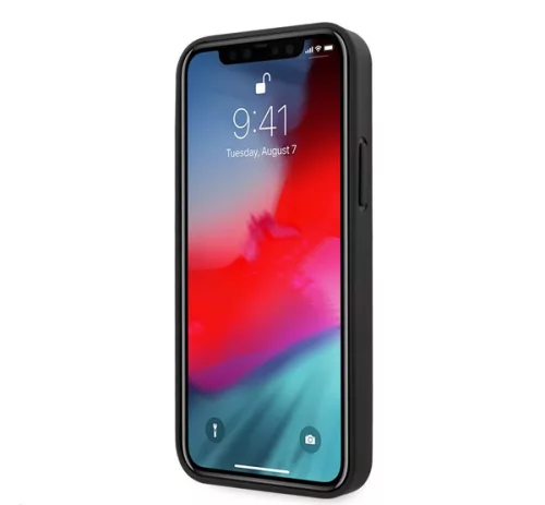 Guess PU 4G Metal Logo Apple iPhone 12 Pro Max hátlap tok, szürke