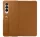 Samsung Galaxy Z Fold3 5G Leather Flip Cover, gyári bőr flip tok, barna, EF-FF926