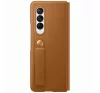 Samsung Galaxy Z Fold3 5G Leather Flip Cover, gyári bőr flip tok, barna, EF-FF926
