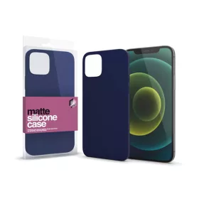  Xprotector Matte ultra vékony szilikon hátlap tok, Apple iPhone 13 Pro, sötétkék