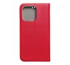 Magnet Apple iPhone 13 Pro mágneses flip tok, piros