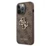 Guess PU 4G Metal Logo Apple iPhone 13 Pro hátlap tok, barna