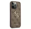 Guess PU 4G Metal Logo Apple iPhone 13 Pro hátlap tok, barna
