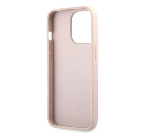 Guess PU 4G Metal Logo Apple iPhone 13 Pro hátlap tok, rózsaszín