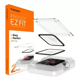   Spigen Pro Flex EZ Fit Apple Watch S9 / S8 / S7 45mm tempered kijelzővédő fólia felhelyező kerettel (2db)