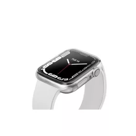   Uniq Glase Dual Pack Apple Watch S8/S7 45mm szilikon tok, átlátszó/fekete
