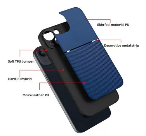 Forcell Noble hátlap tok, Samsung Galaxy A52/A52s, kék