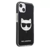 Karl Lagerfeld Choupette Head TPE szilikon hátlap tok Apple iPhone 13, fekete
