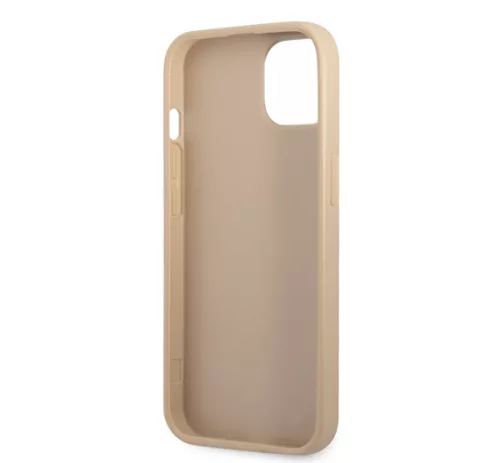 Guess Saffiano Triangle Apple iPhone 13 mini hátlap tok, bézs
