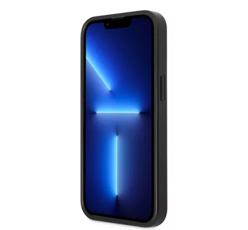 Guess 4G Saffiano Double Card Apple iPhone 13 Pro bőr hátlap tok, fekete