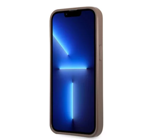 Guess 4G Saffiano Double Card Apple iPhone 13 Pro bőr hátlap tok, barna
