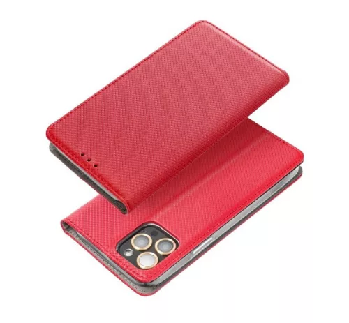 Magnet Samsung Galaxy S22+ mágneses flip tok, piros