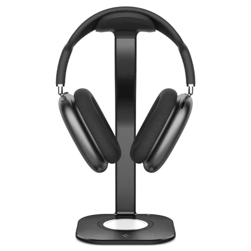 Spigen Nanotac Apple Airpods Max Stand MagFit, Magsafe asztali töltőpad és Apple AirPods Max tartó állvány, fekete