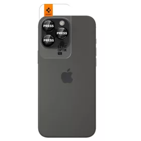   Spigen Glas.tR EZ Fit Optik Pro Apple iPhone 14 Pro / 14 Pro Max / 15 Pro / 15 Pro Max / 16 Pro / 16 Pro Max / 17 Pro / 17 Pro Max, Tempered kameravédő fólia, fekete-piros (2db)