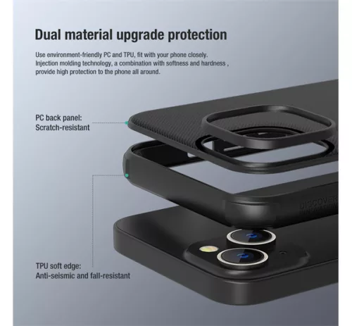 Nillkin Super Frosted Shield Pro Apple iPhone 14, műanyag tok, fekete
