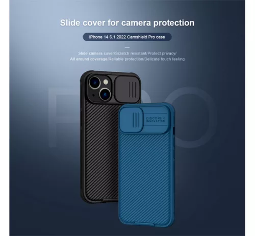 Nillkin CamShield Pro Apple iPhone 14 műanyag hátlap tok, fekete
