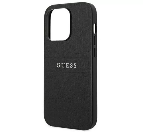 Guess PU Saffiano Apple iPhone 14 Pro bőr hátlap tok, fekete