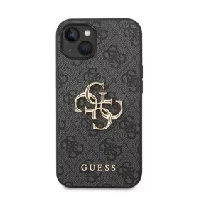 Guess PU 4G Metal Logo Apple iPhone 14 hátlap tok, szürke