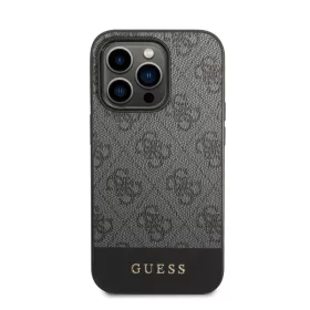   Guess 4G Stripe Apple iPhone 14 Pro Max szilikon hátlap tok, szürke