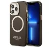 Guess Translucent MagSafe Apple iPhone 13 Pro hátlap tok, fekete