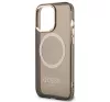 Guess Translucent MagSafe Apple iPhone 13 Pro hátlap tok, fekete