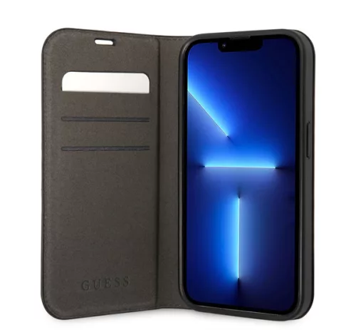 Guess 4G Metal Camera Outline Apple iPhone 14 Pro Max flip tok, fekete