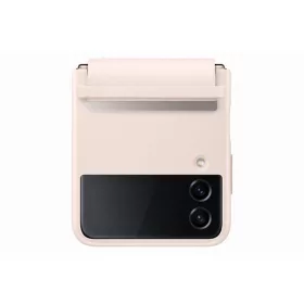   Samsung Galaxy Z Flip4 Flap Leather Cover gyári bőr tok, barack, EF-VF721LP