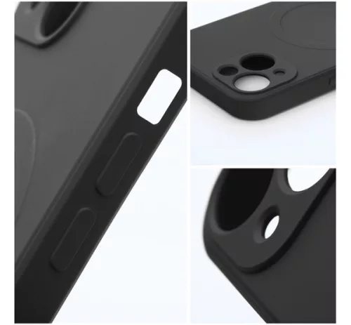 Magsafe szilikon tok Apple iPhone 13 Mini, fekete
