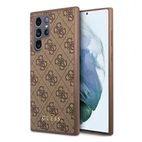   Guess 4G Metal Gold Samsung Galaxy S23 Ultra szilikon tok, barna