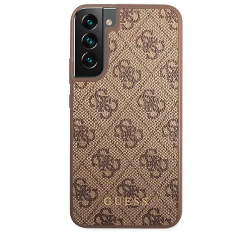 Guess 4G Metal Gold Samsung Galaxy S23 szilikon tok, barna