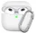 Phoner Simple Apple Airpods 3 szilikon tok akasztóval, fehér