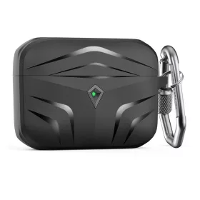   Phoner Rubber Apple Airpods Pro szilikon tok akasztóval, fekete