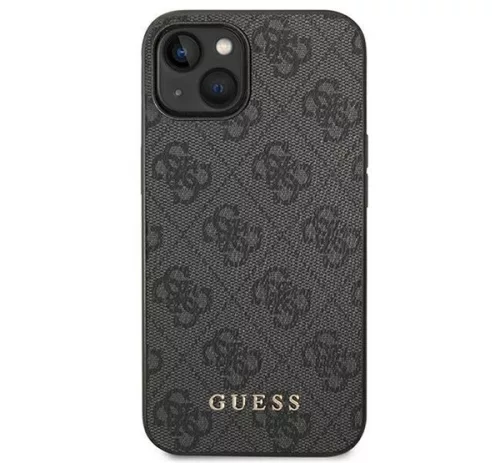 Guess 4G Metal Gold Apple iPhone 14 hátlap tok, szürke